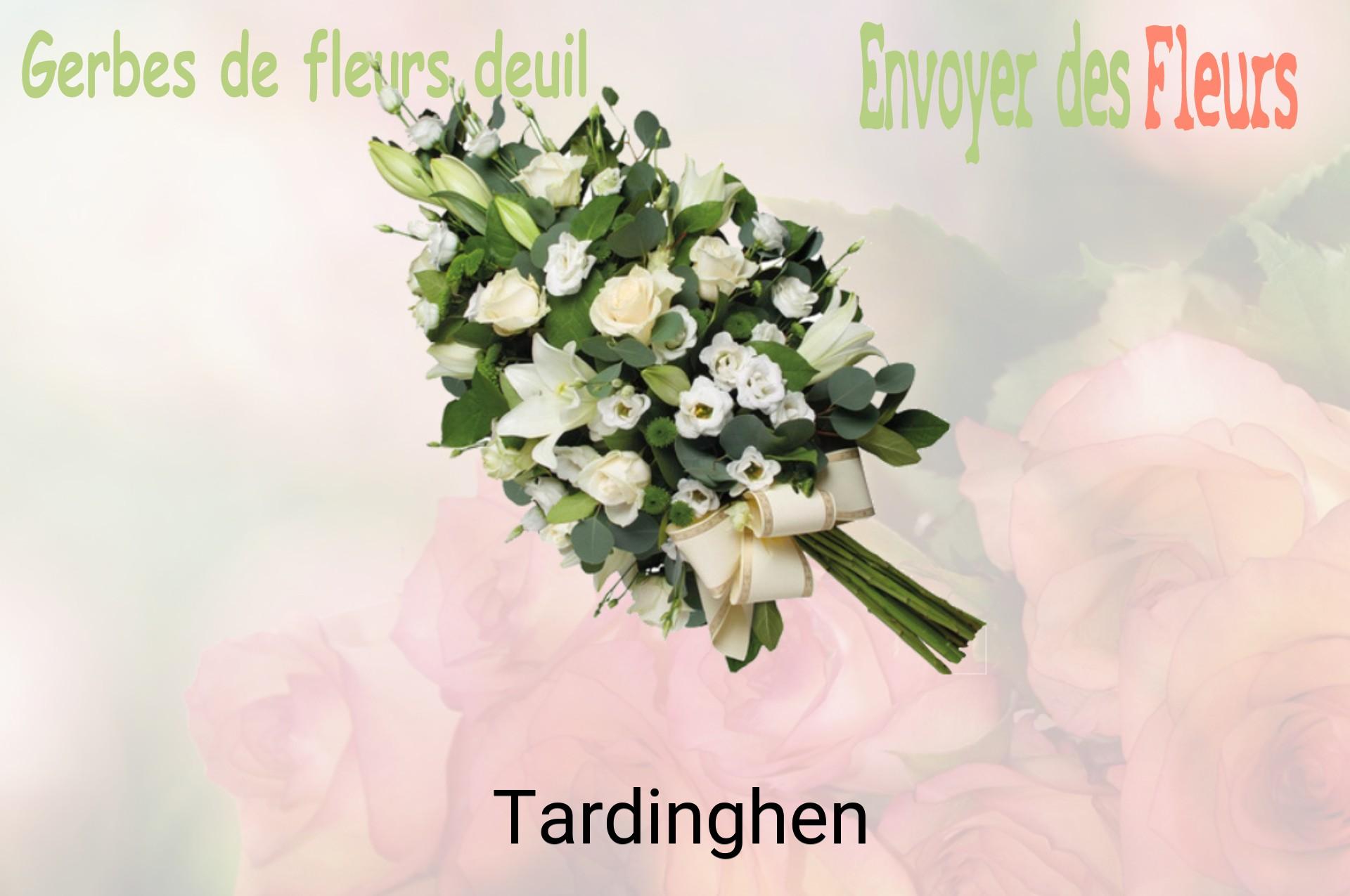 Gerbe de fleurs de deuil livrée à Tardinghen